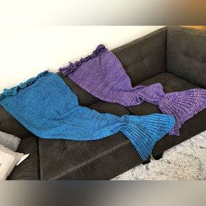 Mother and Daughter Mermaid blankets